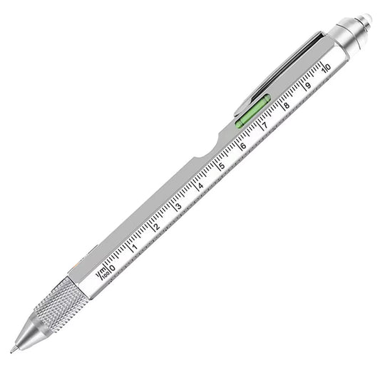 9 In1 Multifunction Ballpoint Pen with Modern Handheld Tool Measure Technical Ruler Screwdriver Touch Screen Stylus Spirit Level