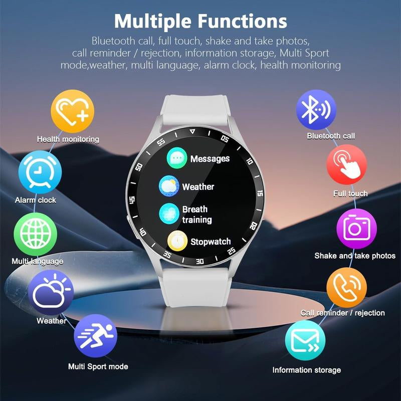 Smart Watch with Earbuds 2In1, 1.39" IPS Screen IP67 Waterproof Smartwatch (White) Bluetooth Devices Wearable Smartwatch Earbuds Smartphone Wristwatch