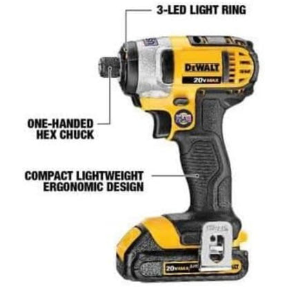 Limited-Time Deal: DEWALT 20V MAX Cordless Drill and Impact Driver, Power Tool Combo Kit with 2 Batteries and Charger (DCK240C2)