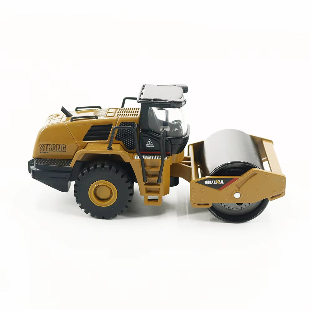 Huina 1:50 Static Mixer Dump Truck Loader Roller Engineering Vehicle Suit Excavator Model Children'S Toy Engineering Alloy Model