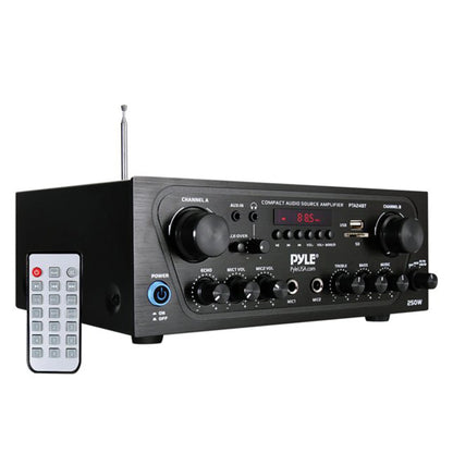 PTA24BT Bluetooth Home Audio 250 Watt 2 Channel Amplifier Stereo Receiver