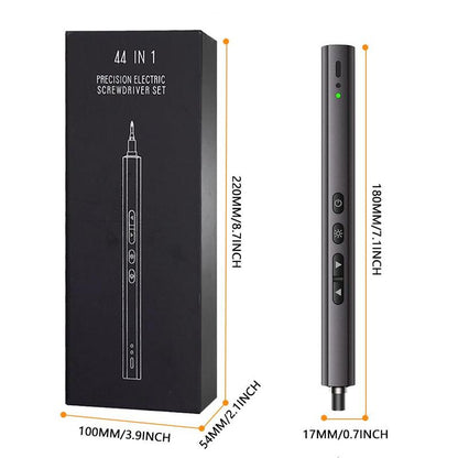 Electric Screwdriver Set 44 in 1 Mini Cordless Precision Screwdriver, Anti-Slip Handle, LED Lighting, Dual-Speed Adjustment, Long Battery Life, Professional and Durable Tool