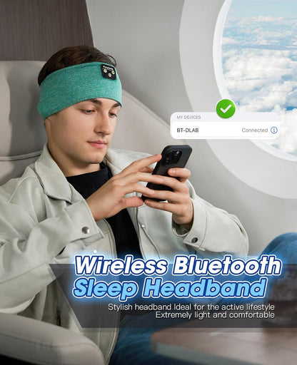 Sleep Headphones, Bluetooth Sports Headband Headphones with Ultra-Thin HD Stereo Speakers Perfect for Sleeping,Workout,Jogging,Yoga,Insomnia, Air Travel, Meditation