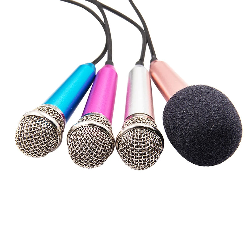 Universal 3.5Mm Portable Stereo Studio Mic KTV Karaoke Mini Microphone for Smart Phone Laptops PC Desktop Handheld Audio Mikrof