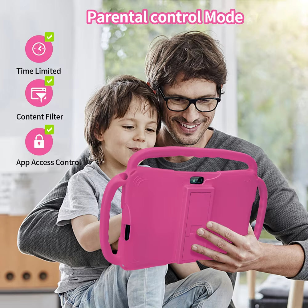 New 5G WIFI Children'S Tablet 4GB RAM 64GB ROM Portable Mini Tablet Quad Core Dual Camera 4000Mah Android 13