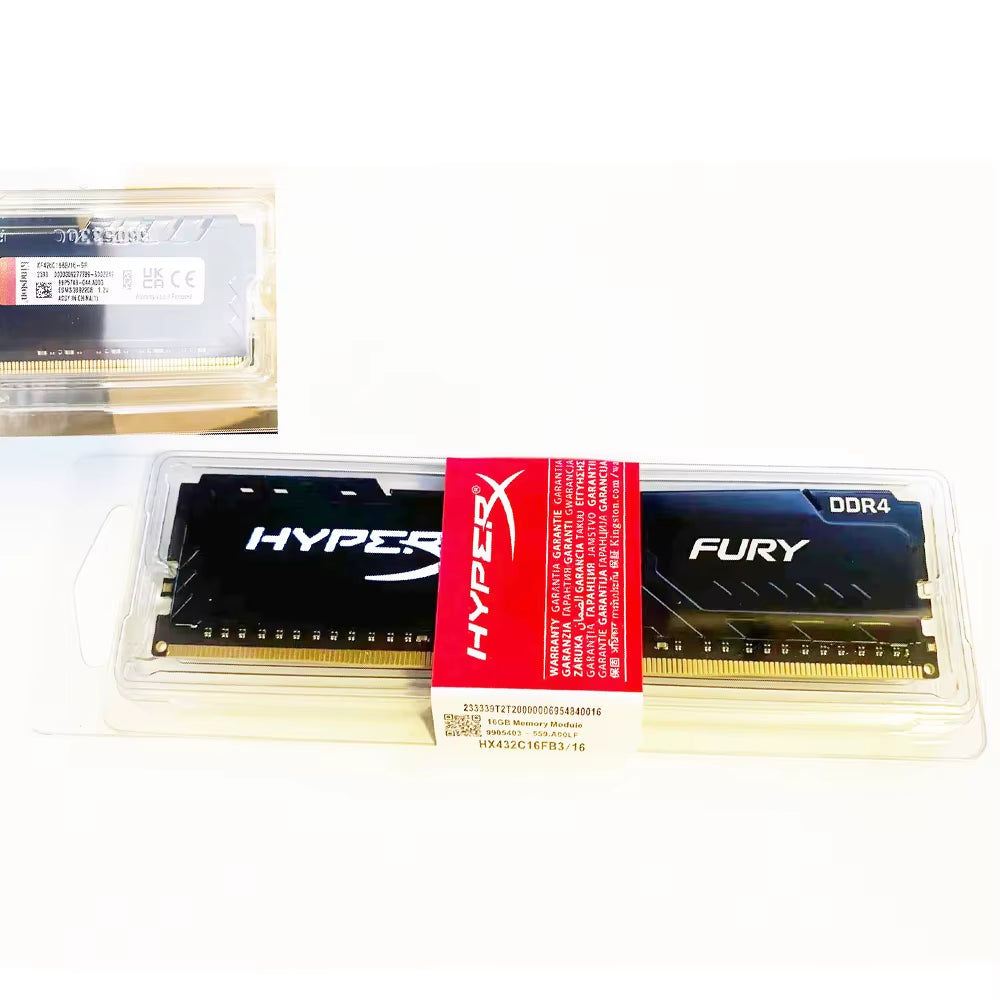 HYPER FURY RAM DDR 4 16GB 32GB 2666Mhz 3200 Mhz Desktop Memory UDIMM PC4 Ddr4 Ram 16Gb Memoria Ddr4 3200 DDR4 Memory for PC