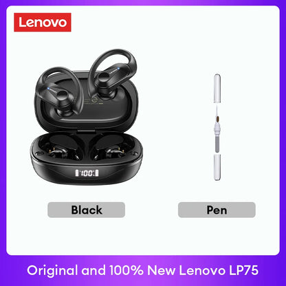 Original  LP75 TWS Bluetooth V5.3 Headphones Wireless LED Digital Display Earphones Noise Reduction Waterproof Headset New