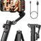 AOCHUAN 3-Axis Handheld Gimbal Stabilizer for Smartphone with Fill Light for Iphone Android Face Tracking Tiktok Vlog Smart XE