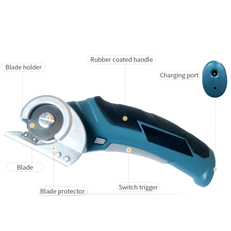 Electric Scissors Rechargeable Cordless Electric Cutter Shear for Cardboard Leather Fabric Scrapbook Carpet Electric Rotary Cutt