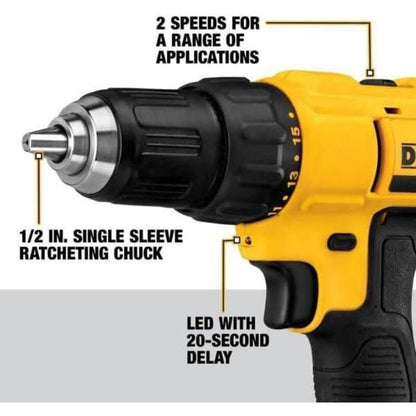 Limited-Time Deal: DEWALT 20V MAX Cordless Drill and Impact Driver, Power Tool Combo Kit with 2 Batteries and Charger (DCK240C2)