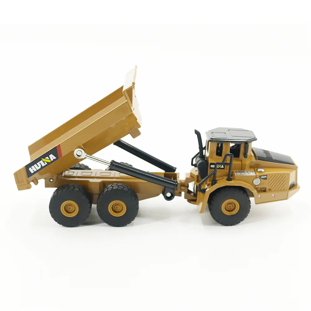 Huina 1:50 Static Mixer Dump Truck Loader Roller Engineering Vehicle Suit Excavator Model Children'S Toy Engineering Alloy Model