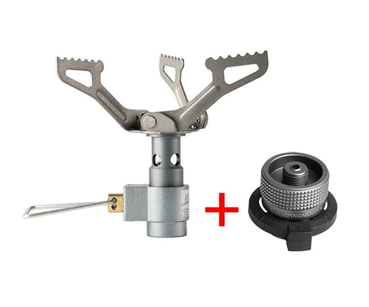 Outdoor Gas Stove Camping Gas Burner Portable Mini Titanium Stove Survival Furnace Pocket Picnic Gas Cooker -3000T