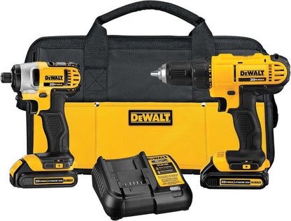 Limited-Time Deal: DEWALT 20V MAX Cordless Drill and Impact Driver, Power Tool Combo Kit with 2 Batteries and Charger (DCK240C2)