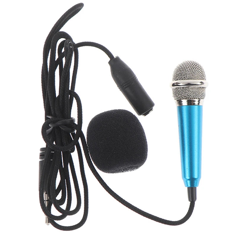 Universal 3.5Mm Portable Stereo Studio Mic KTV Karaoke Mini Microphone for Smart Phone Laptops PC Desktop Handheld Audio Mikrof