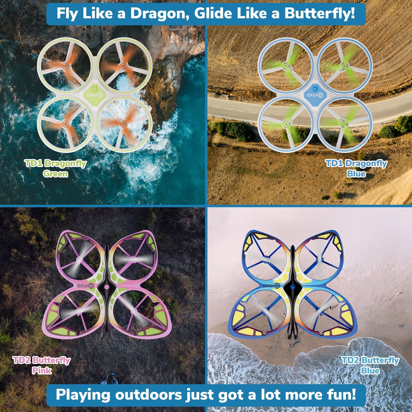 Dragonfly Mini Drone for Kids, Auto Takeoff, Altitude Hold, 360° Stunts, LED Lights, 16-Min Flight - Green