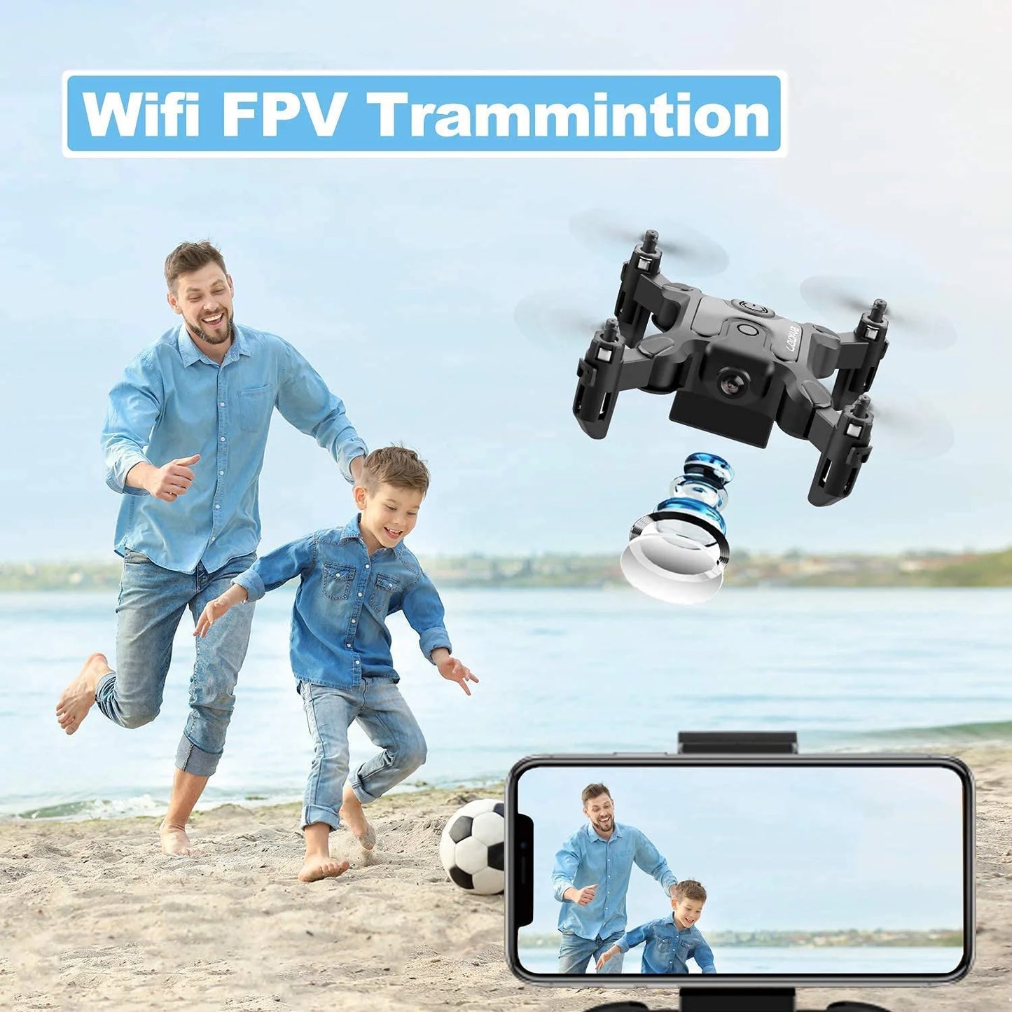 Mini Drone with 720P Camera for Kids and Adults, FPV Drone Beginners RC Foldable Live Video Quadcopter,3D Flips and Headless Mode,One Key Return,Altitude Hold,3 Modular Battery Black