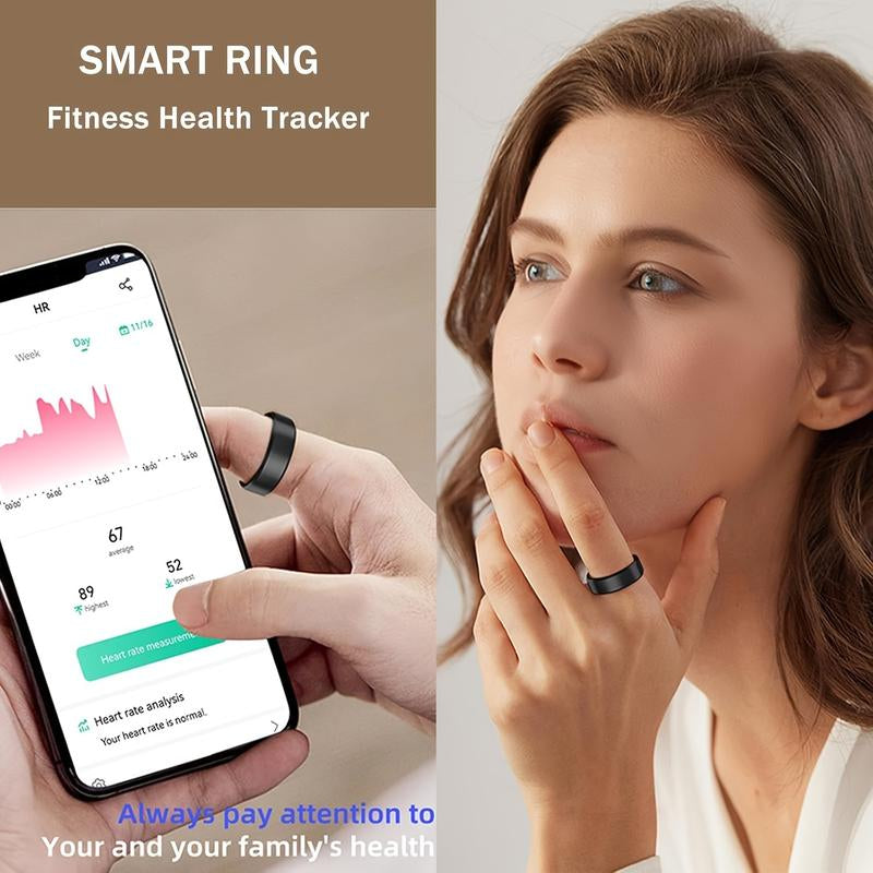 PIIY Multifunctional Smart Ring( 3Rd Gen2.0 ),Women'S/Men'S Health Ring Fitnesstracker, Sleep Tracking,Fitness Smart Ring with Multiple Sportmodes, Pedometer, IP68 Waterproof Activity Tracker Smart Ringtracker, Wearable Smart Ring